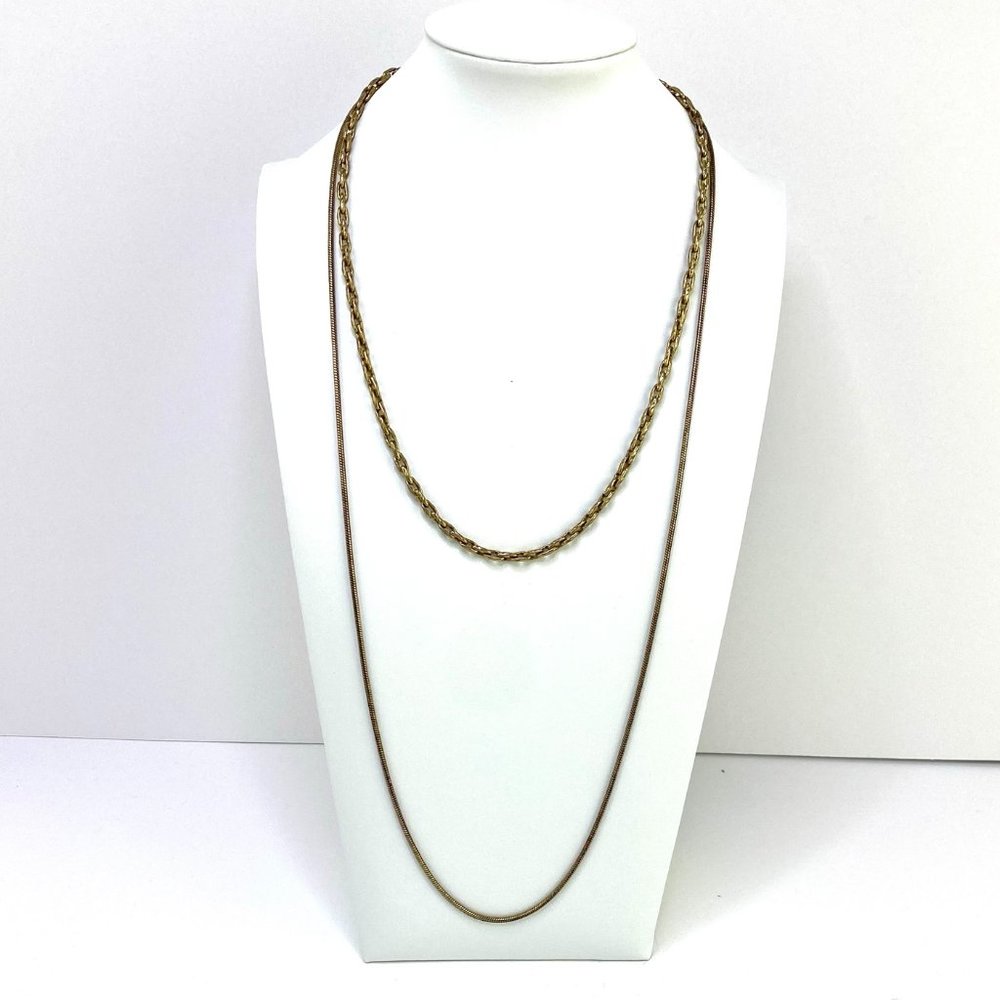 Madewell multi strand gold tone chain necklace